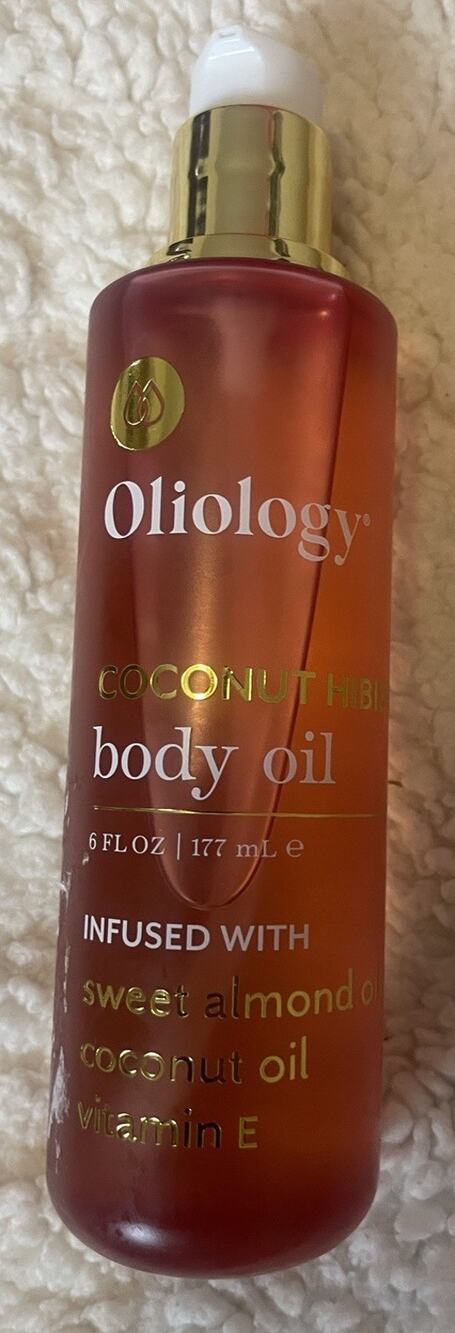 Oliology Coconut Hibiscus Body Oil w/Sweet Almond Coconut Oil And Vitamin E 6 Oz